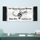 Banner für personalisierte Musikereignisse, Schwar (Messe)