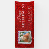 Banner für Red Glitzer Diamant Frame Retirement Pa (Vertikal)