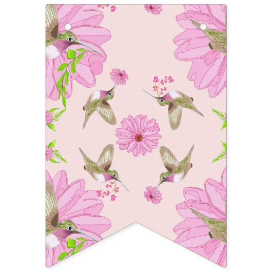 Banner für Rosa und Grüne Nostalgische Blumenbünde (Erste Fahne)