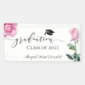 Banner für Rose mit rosa Aquarellfarben (Horizontal)