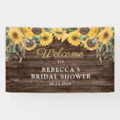 Banner für rustikale Sonnenblumen Brautparty (Horizontal)