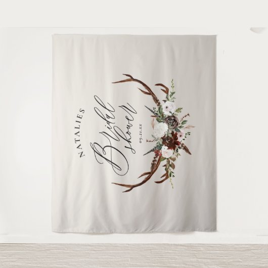 Banner für rustikales Brautparty Wandteppich (Vorderseite)