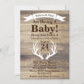 Banner für Rustikales Leichtholz und Weißes Hirsch Einladung (Vorderseite)