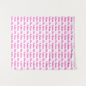 Banner für Schritt und Wiederholen | Eigener Text Wandteppich (Vorderseite (Horizontal))