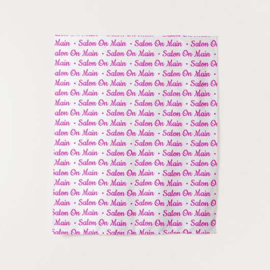 Banner für Schritt und Wiederholen | Eigener Text Wandteppich (Vorderseite)