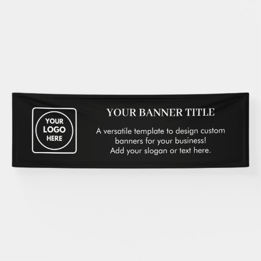 Banner für Schwarz-Logo | Modernes Business-Event (Horizontal)