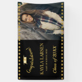Banner für Schwarz- und Gold-Foto-Abschluss (Vertikal)