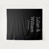 Banner für Schwarz-Weiß-Hochzeitstiefel Wandteppich (Vorderseite (Horizontal))