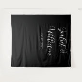 Banner für Schwarz-Weiß-Hochzeitstiefel Wandteppich (Vorderseite (Horizontal))