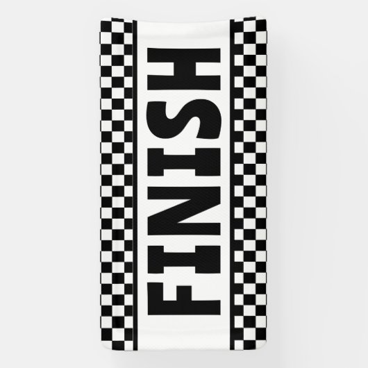 Banner für schwarz-weiße Racing Finish Line (Vertikal)