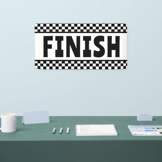 Banner für schwarz-weiße Racing Finish Line (Messe)