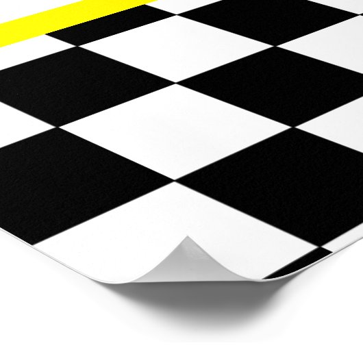 Banner für schwarz-weiße Racing Finish Line Poster (Ecke)