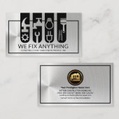 Banner für Silver Construction Tool Visitenkarte (Vorne/Hinten)