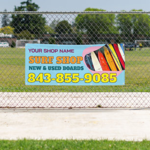 Banner für Surfbrett Shop