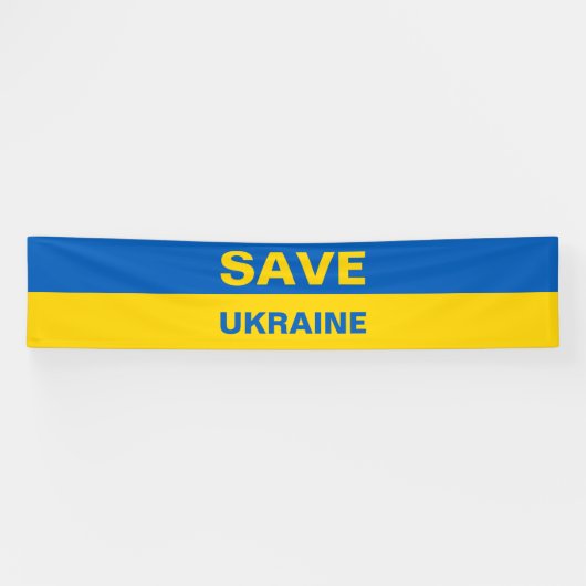 Banner für ukrainische Flaggen gerettet (Horizontal)