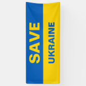 Banner für ukrainische Flaggen gerettet (Vertikal)