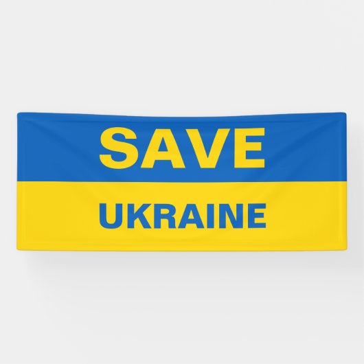 Banner für ukrainische Flaggen gerettet (Horizontal)