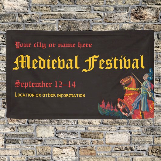 Banner für Veranstaltungen im Ritter Mittelalter o