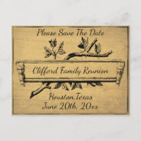 Banner für Vintage Baumzweige Save the Date