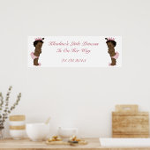 Banner für Vintage Ethnic Princess Baby-Dusche Poster (Küche)