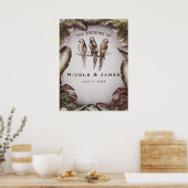 Banner für Vintage tropische Tiki-Vogelparrots-Blä Poster (Küche)