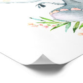 Banner für Wasserfarbenlephant Girl Baby Dusche Poster (Ecke)