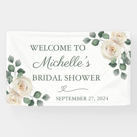 Banner für weiße und grüne Rose (Horizontal)