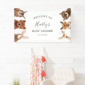 Banner für Woodland Animals Baby-Dusche (Insitu)