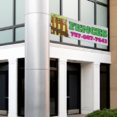 Banner für Zauninstallationsdienste (Äußeres Gebäude)