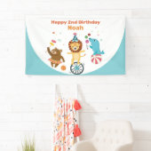 Banner für Zirkustiere Kindergeburtstag Party (Insitu)