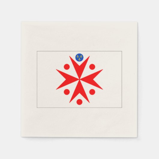 Banner Großherzogtum Toskana weiß Serviette (Vorderseite)