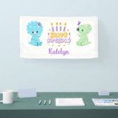 Banner "Happy Birthday" personalisiert Dinosaur (Messe)