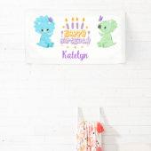 Banner "Happy Birthday" personalisiert Dinosaur (InSitu)