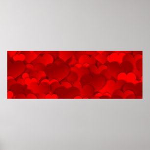 Banner hearts texture a heart poster