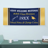 Banner-Ideen für Navy Blue, Gold High School Wiede Banner (Messe)