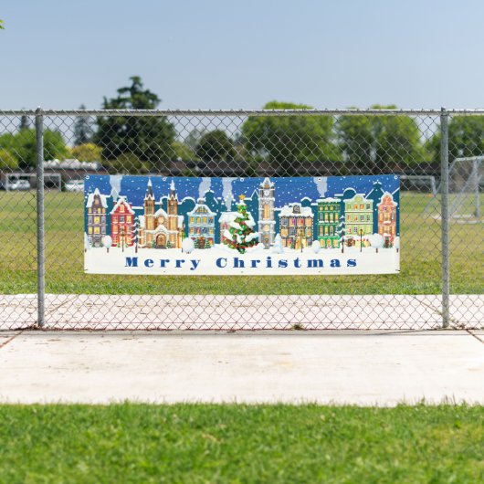 Banner im Freien - Frohe Weihnachtsbanner (Insitu)