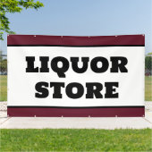 Banner im Liquor Store (Außenbereich)