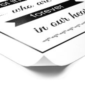 Banner in Love Memory Wedding Sign Foto drucken (Ecke)