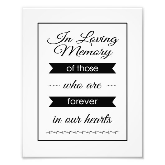 Banner in Love Memory Wedding Sign Foto drucken (Vorne)