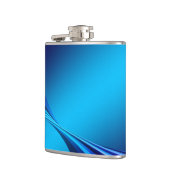 Banner mit abstraktem blauen Hintergrund Flachmann (Links)
