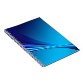 Banner mit abstraktem blauen Hintergrund Notizblock (Rechte Seite)