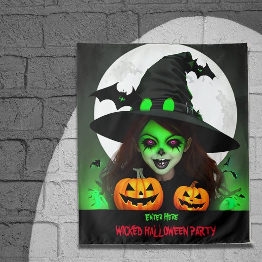 Banner mit beängstigendem Halloween-Party Wandteppich