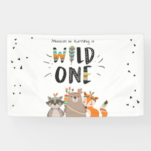 Banner mit einem Tisch-Hintergrund für Tribal Wood