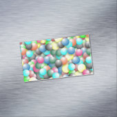 Banner mit farbigen Balloons Magnetische Visitenkarte (Beispiel)