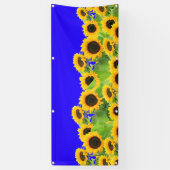 Banner mit gelben Sonnenblumen (Vertikal)