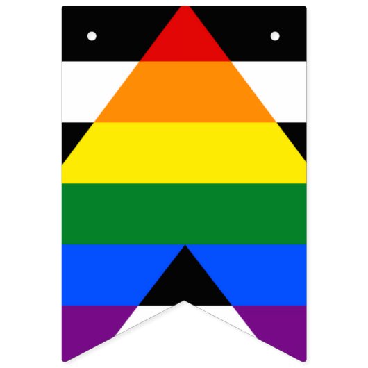 Banner mit LGBT-Flagge (Zweite Fahne)
