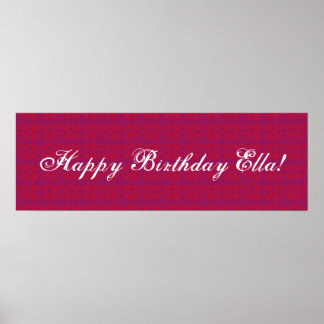 Banner mit rotem und Lila Damaskus Poster