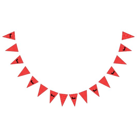 Banner mit roter und weißer Dackel für Party-Jagd (Alle)