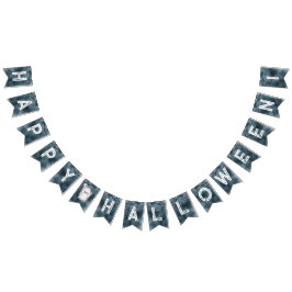 Banner mit weißem Halloween-Party