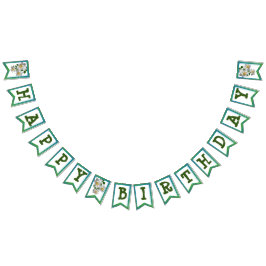 Banner mit weißer Blume